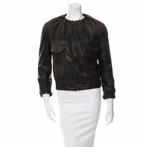 🔟x HP Balenciaga Distressed Calfskin Leather Jacket RARE